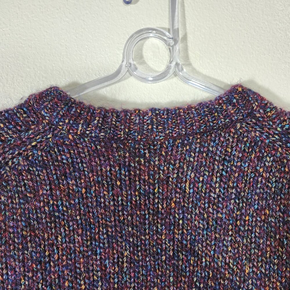 Madewell Marled Shimmer Pullover Sweater Purple Size M - Picture 11 of 14
